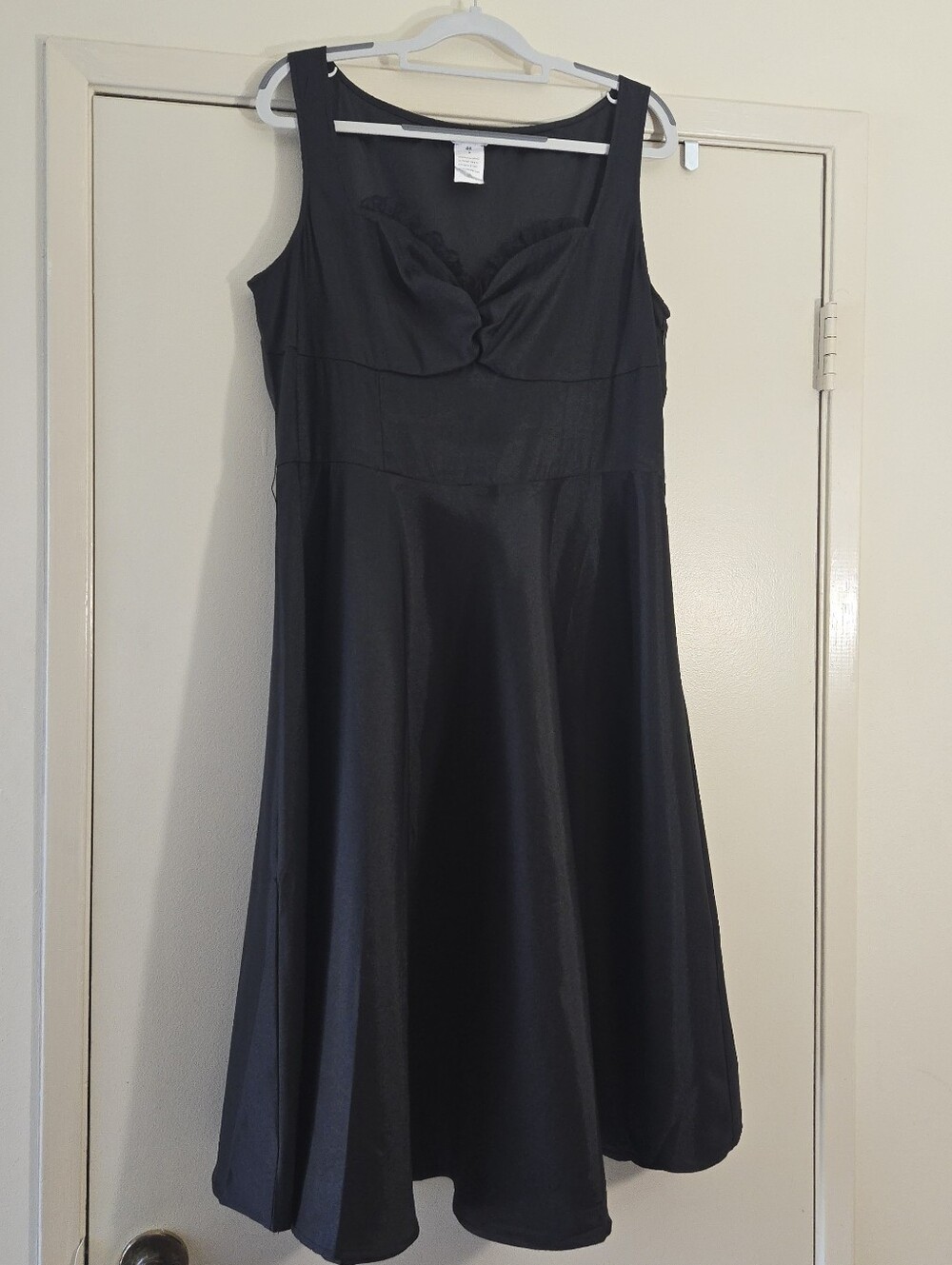 Chic Star Retro Black Sweetheart Neckline Sleeveless Fit-and-Flare Dress 1X